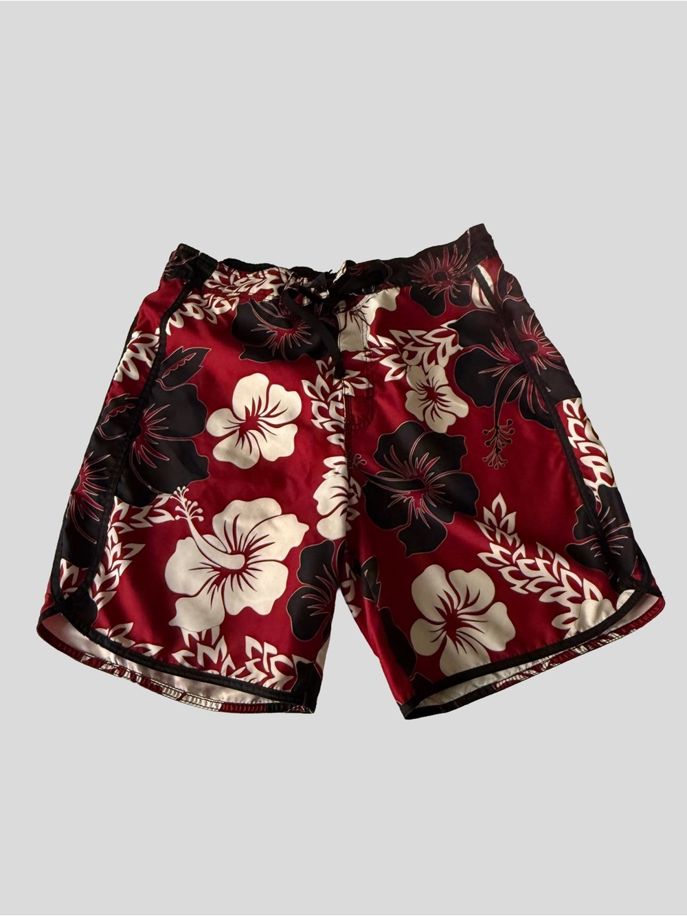 Joe Boxer Red and Black Floral Swim Shorts‎